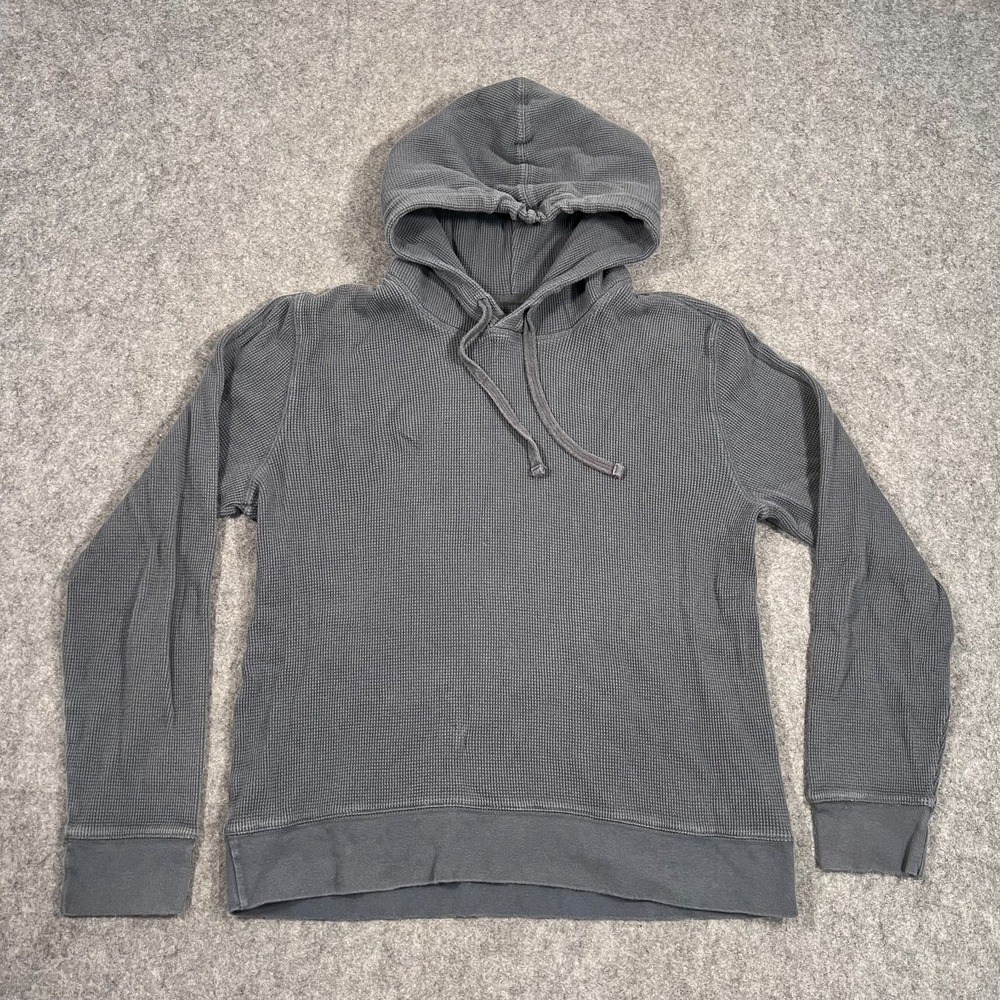 Everlane Heathered Charcoal Gray The Waffle Knit Hoodie Men's Size Medium